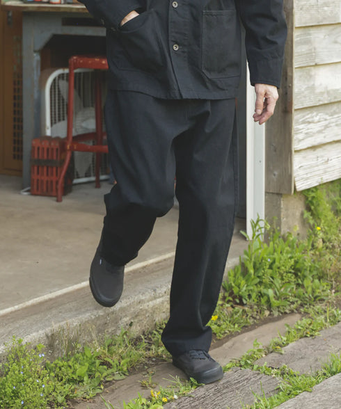 MR.OLIVE / RINSE WASH 12oz CRUNCH DEINIM / WIDE TAPERED BELTED JEANS / ミスターオリーブ リンスウォッシュ 12オンス クランチデニム / ワイドテーパード ベルト付きジーンズ